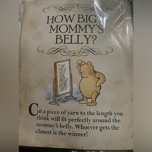 Baby shower game Winnie the Pooh